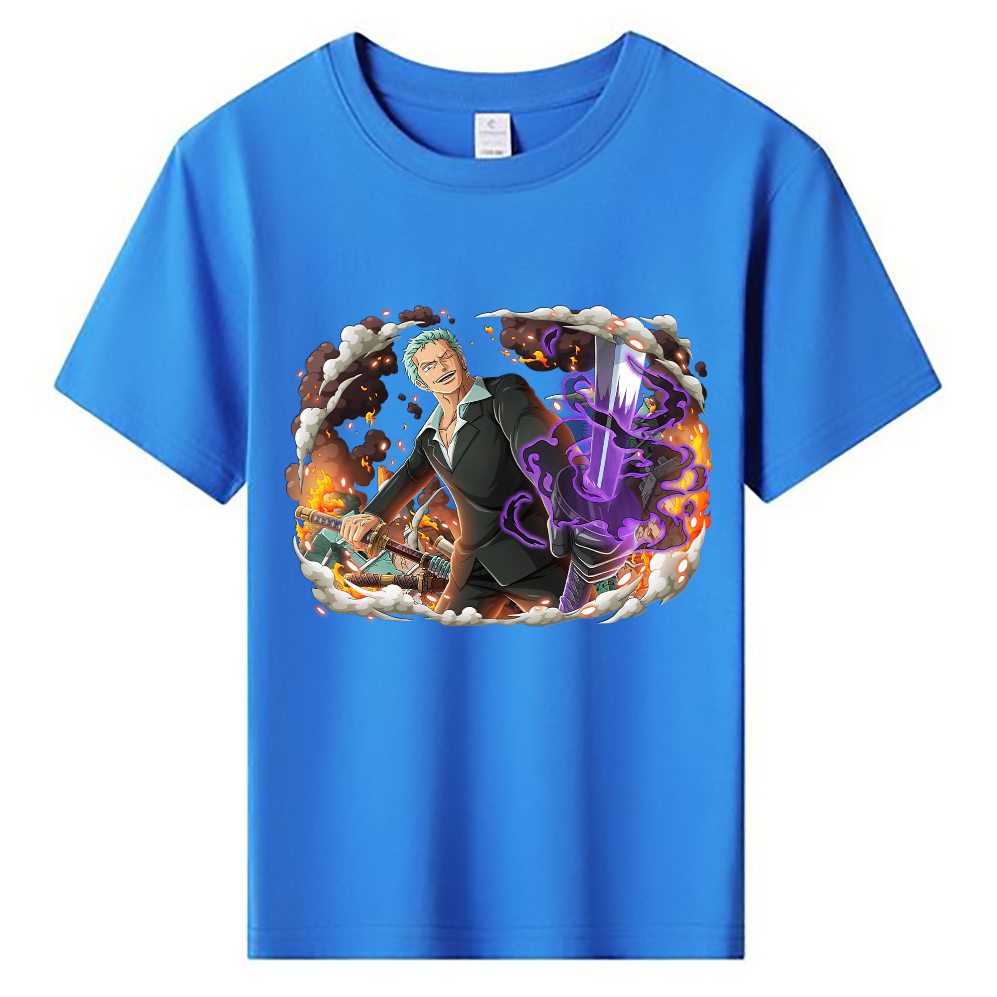 ワンピース ロロノア・ゾロ ONE PIECE Roronoa Zoro 綿100％キッズTシャツ（フロントプリント）